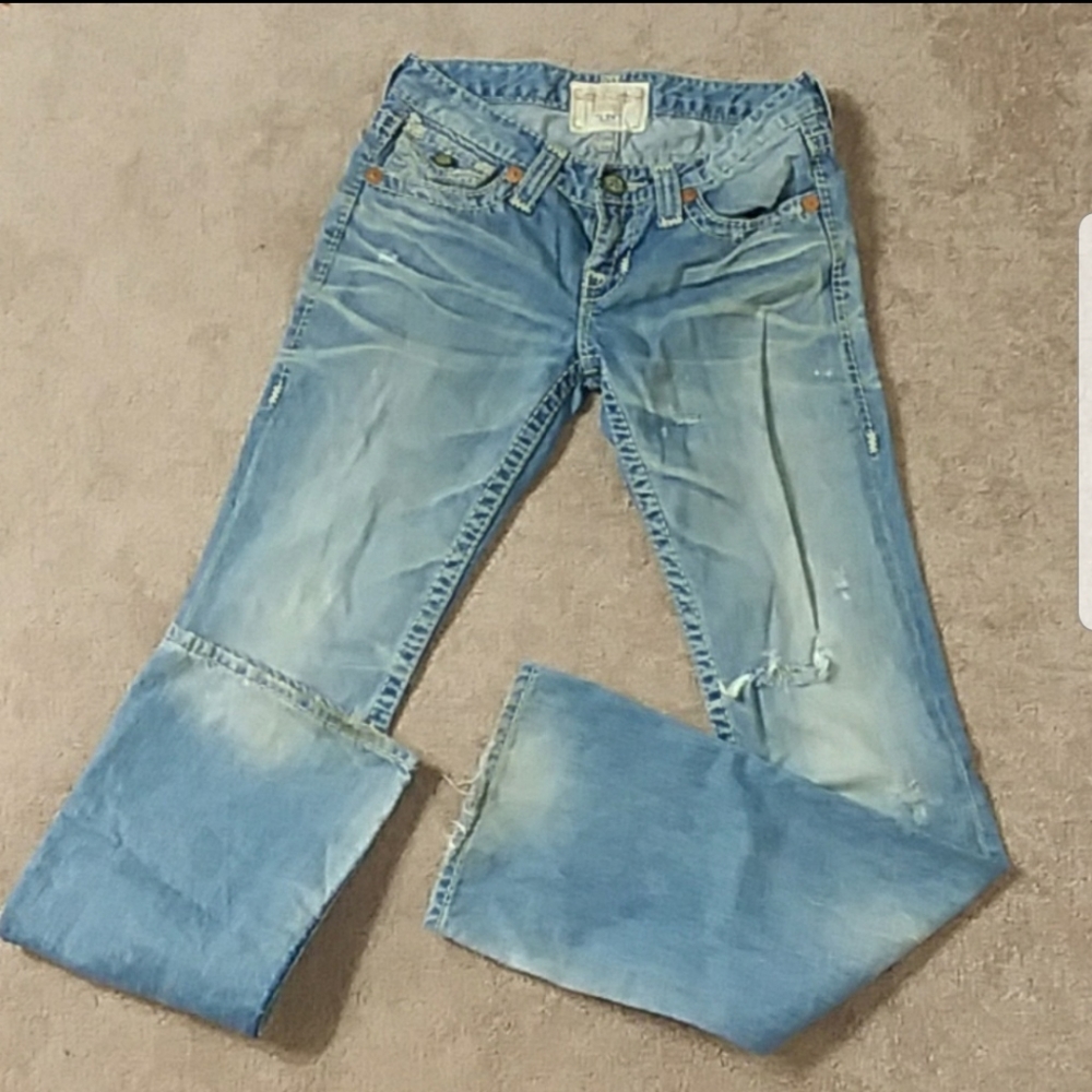 BIG STAR LIV thick stitch factory distressed light